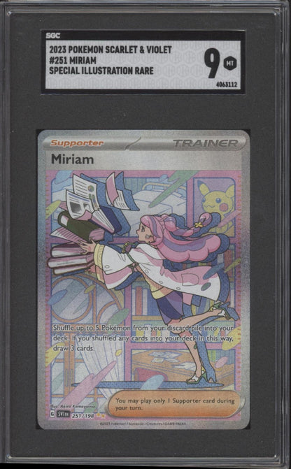 Miriam Pokemon Scarlet & Violet Special Illustration Rare #251 SGC 9