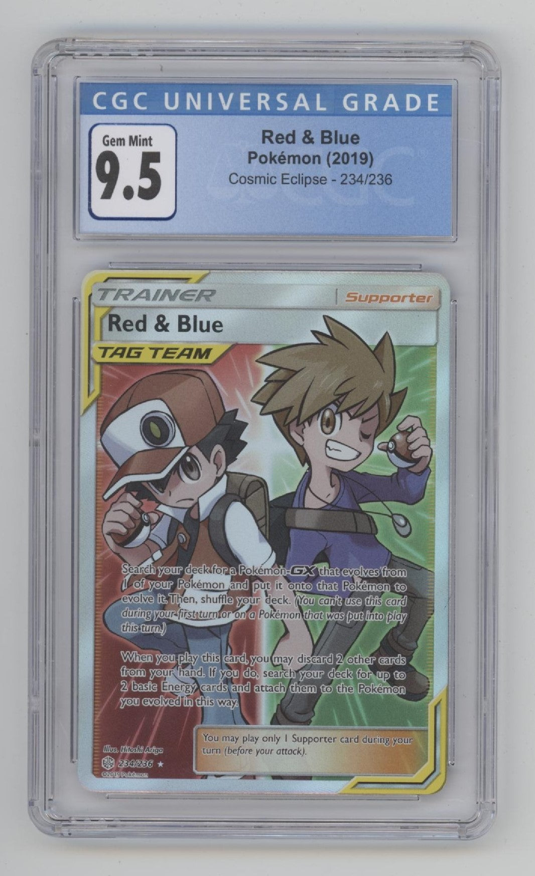 Red & Blue Pokemon Cosmic Eclipse #234 CGC 9.5
