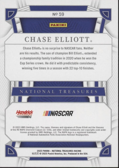 Chase Elliott 2023 Panini National Treasures NASCAR 75th Anniversary 13/15 #59