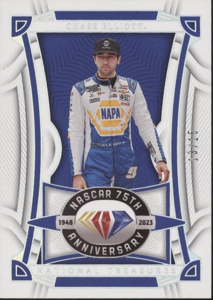 Chase Elliott 2023 Panini National Treasures NASCAR 75th Anniversary 13/15 #59
