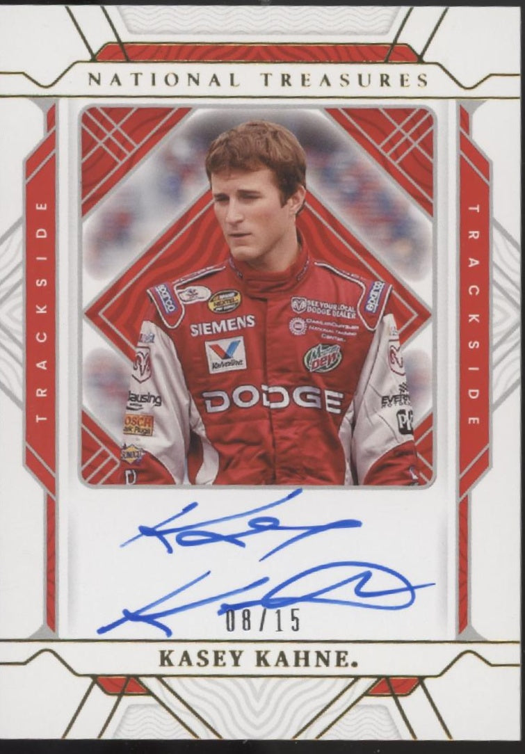 Kasey Kahne 2022 Panini National Treasures Trackside Auto 08/15 #TS-KK
