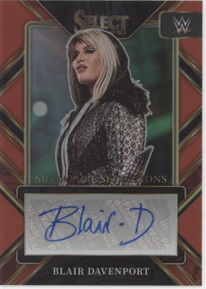 Blair Davenport 2023 Panini Select Signature Selections Red Prizm Auto 42/49