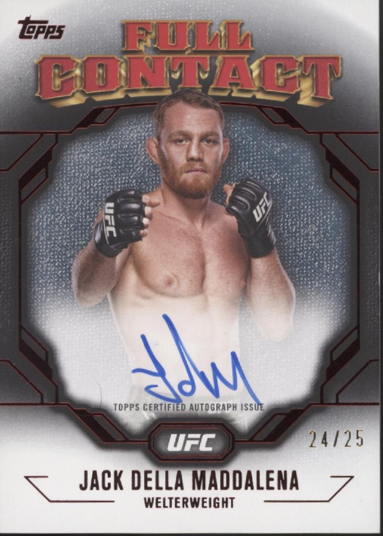 Jack Della Maddalena 2024 Topps Knockout Full Contact Red Auto 24/25 #FCA-JDM