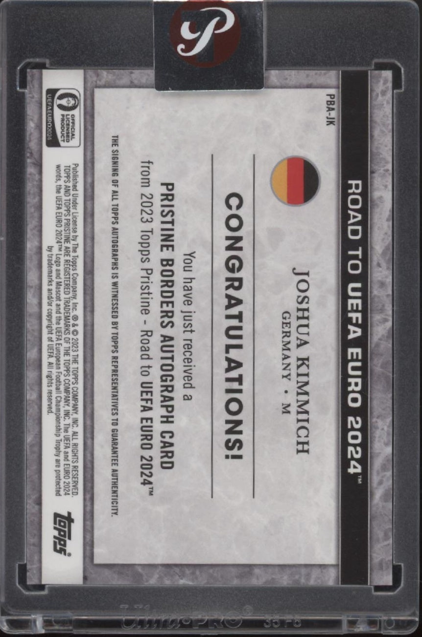 Joshua Kimmich 2023 Topps Pristine Borders Road to UEFA Euro Orange Auto 17/25