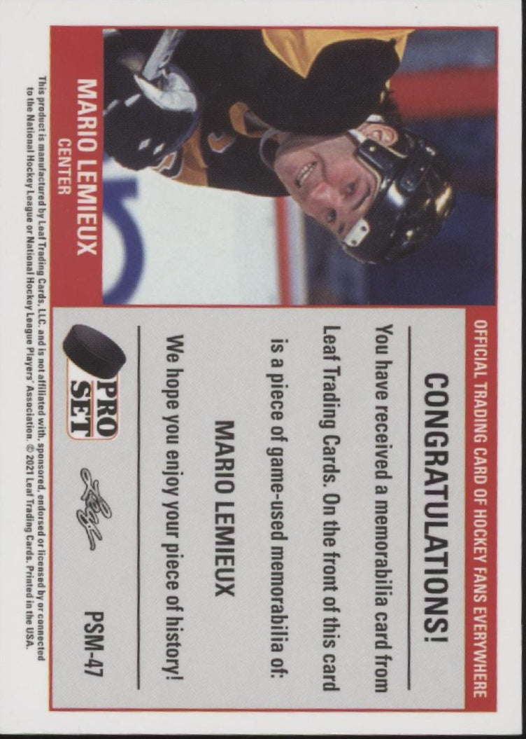 Mario Lemieux 2021 Leaf Pro Set Swatch #PSM-47