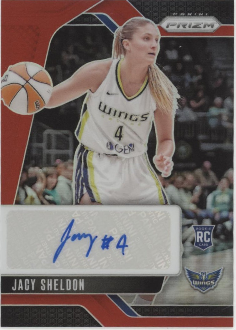 Jacy Sheldon 2024 Panini WNBA Prizm Red Prizm RC Auto 59/99 #SG-JS