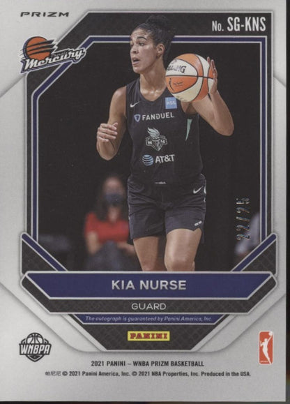 Kia Nurse 2021 Panini WNBA Prizm Signatures Mojo Prizm Auto 22/25 #SG-KNS