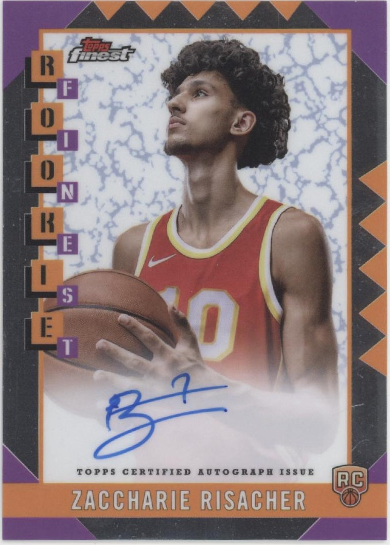 Zaccharie Risacher 2024-25 Topps Finest Rookie RC Auto #RFA-ZR