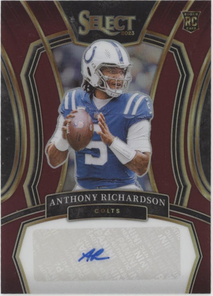 Anthony Richardson 2023 Panini Select Maroon Prizm RC Auto 27/75 #RSI-ARI