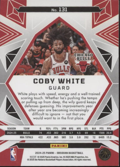 Coby White 2024-25 Panini Obsidian #131