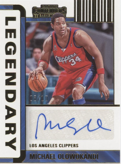 Michael Olowokandi 2022-23 Panini Contenders Legendary Auto 08/10 #LC-MOW