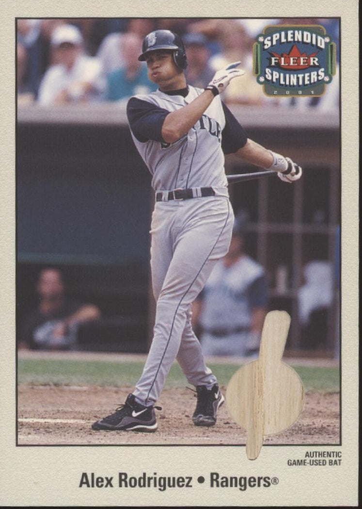 Alex Rodriguez 2003 Fleer Splendid Splinters Bat Relic 288/349 #AR-SS