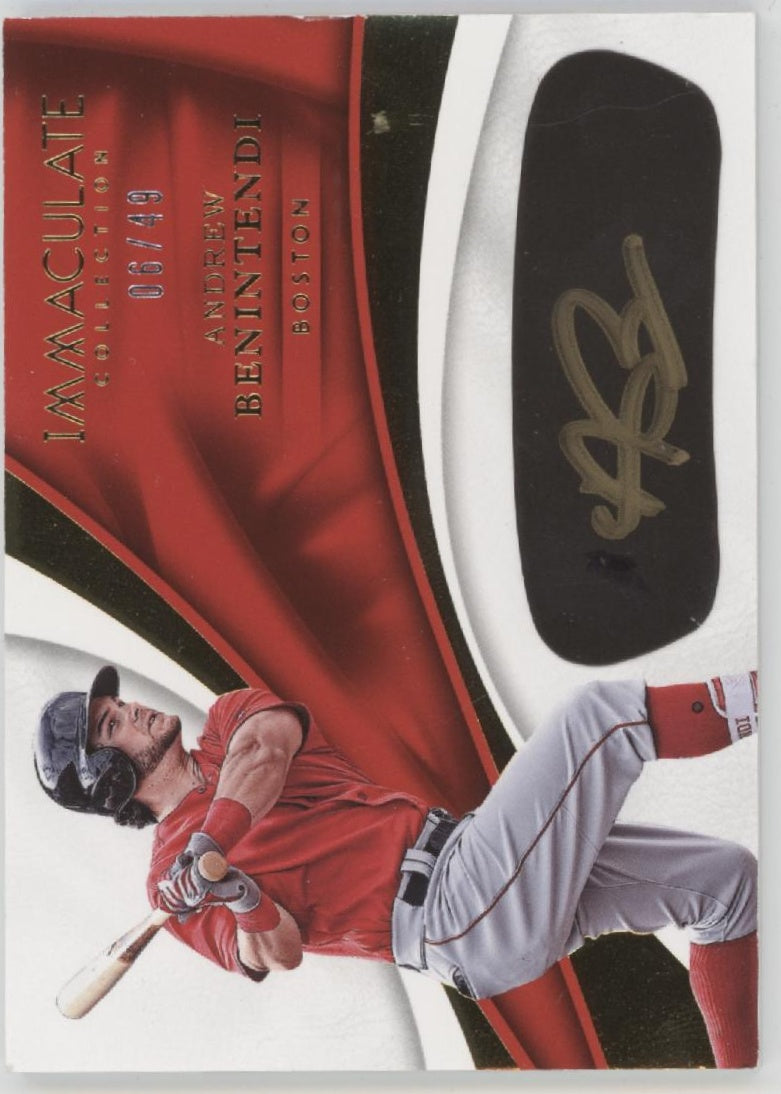 Andrew Benintendi 2017 Panini Immaculate Collection Auto 06/49 #REB-AB