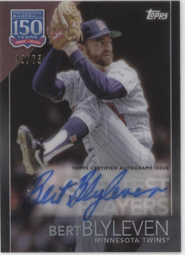 Bert Blyleven 2019 Topps Clearly Authentic Black Auto 42/75 #YBP-BB