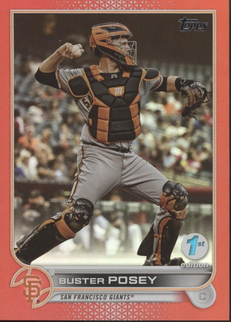 Buster Posey 2022 Topps Series 1st Edition Red Holo 18/50 #209