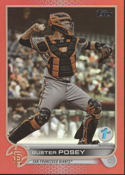 Buster Posey 2022 Topps Series 1st Edition Red Holo 18/50 #209