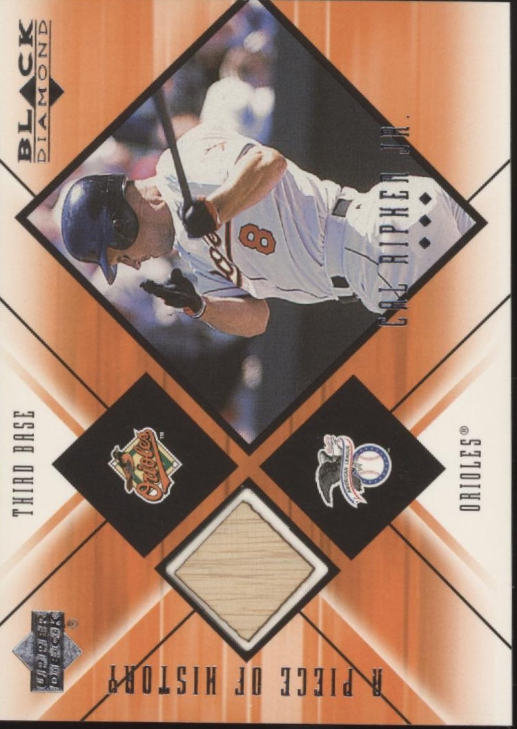 Cal Ripken Jr. 1999 Upper Deck Black Diamond A Piece of History Bat Relic
