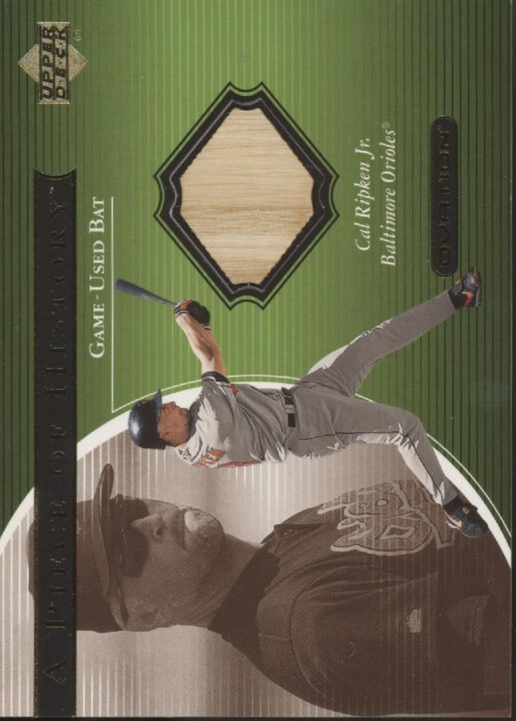 Cal Ripken Jr. 2001 Donruss Ovation A Piece of History Bat Relic #CR
