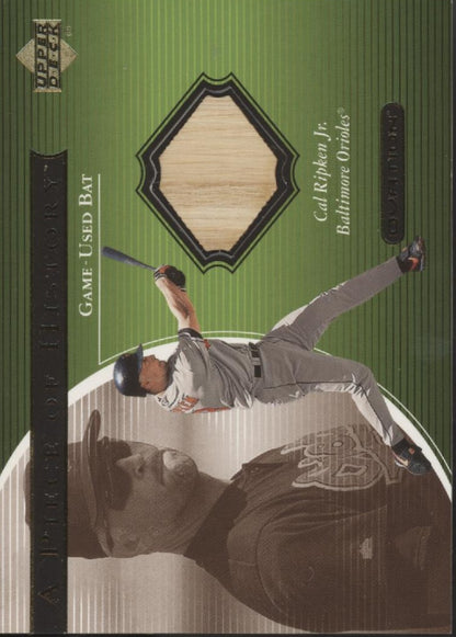 Cal Ripken Jr. 2001 Donruss Ovation A Piece of History Bat Relic #CR