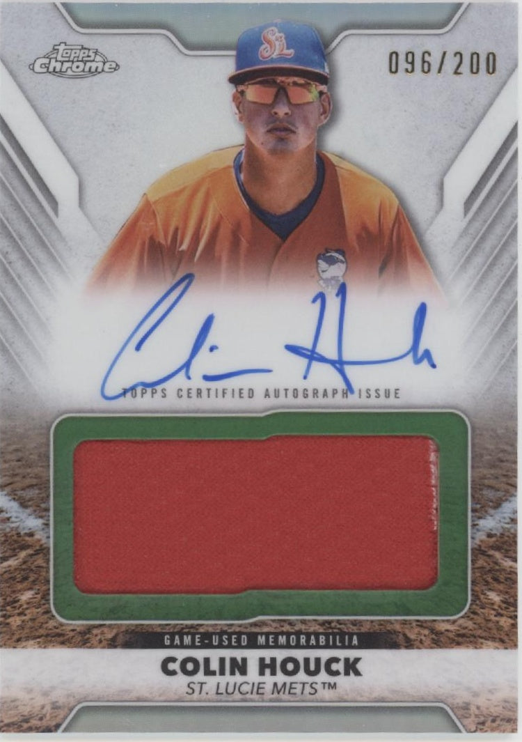 Colin Houck 2025 Topps Chrome Pro Debut Jumbo Swatch Auto 096/200 #PDJAR-CH