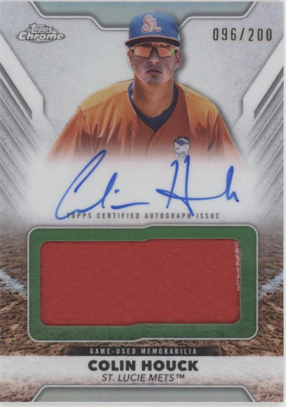 Colin Houck 2025 Topps Chrome Pro Debut Jumbo Swatch Auto 096/200 #PDJAR-CH