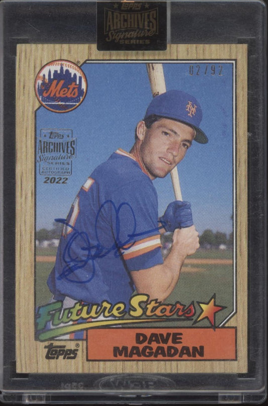 Dave Magadan 2022 Topps Archives Signature Series Auto 02/92 #512
