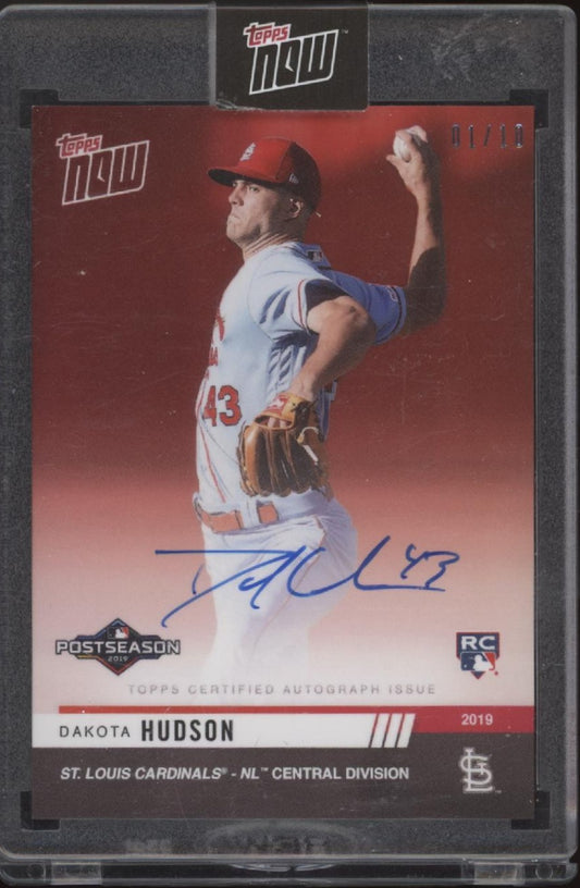 Dakota Hudson 2019 Topps Now Post Season RC Auto 01/10 #PS-75D