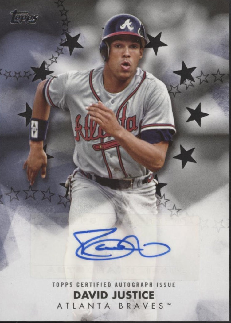 David Justice 2024 Topps Series 2 Black Auto 080/199 #BSA2-DJ