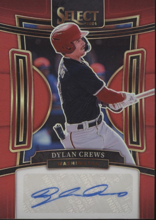 Dylan Crews 2024 Panini Select Red Prizm Auto 77/99 #SIG-DC