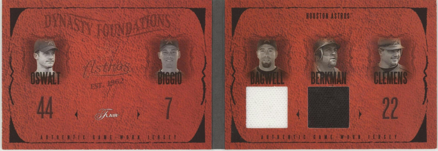 Dynasty Foundations 2005 Fleer Houston Astros Swatch Booklet 076/150