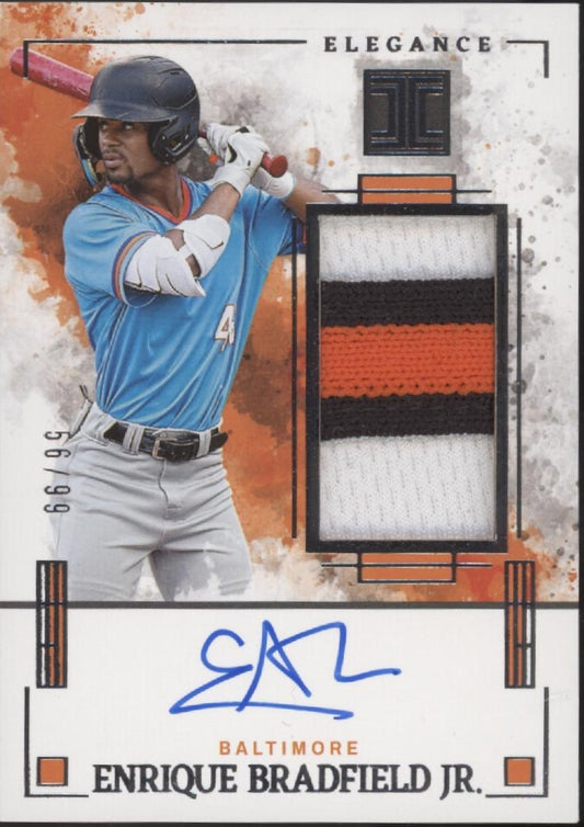 Enrigue Bradfield Jr. 2025 Panini Impeccable Elegance Swatch Auto 56/99 #EJA-EBJ