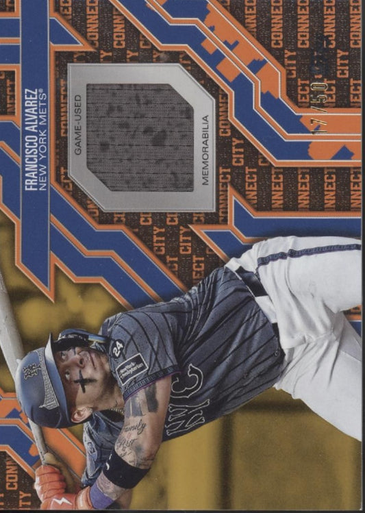 Francisco Alvarez 2025 Topps Series 2 City Connect Swatch 17/50 #CC2-FA