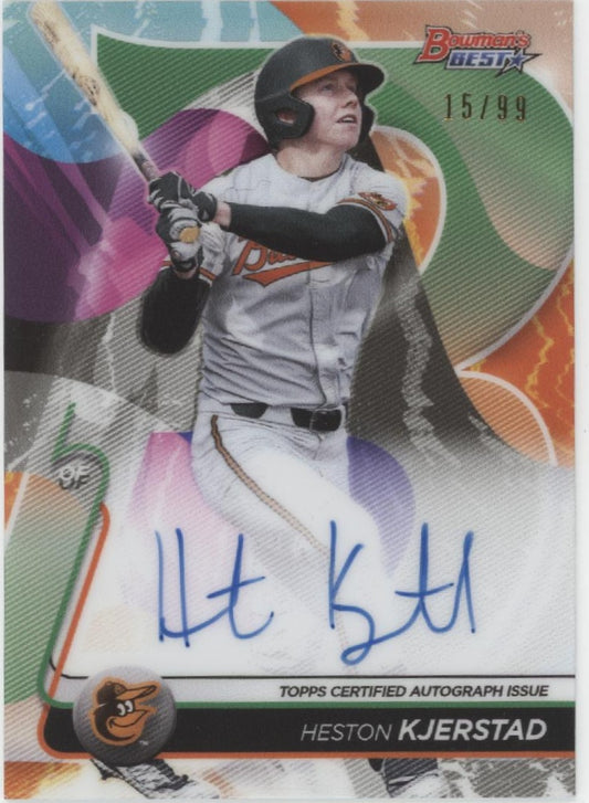 Heston Kjerstad 2020 Bowman's Best Green Refractor Auto 15/99 #B20-HK