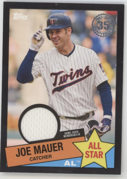 Joe Mauer 2020 Topps 35th Anniversary '85 All Star Black Border Swatch 036/199