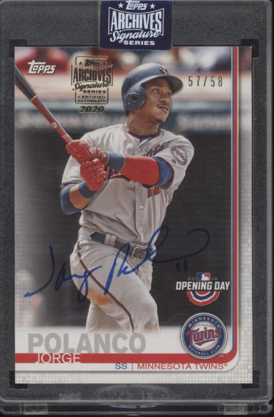 Jorge Polanco 2022 Topps Archives Signature Series Opening Day Auto 57/58 #110