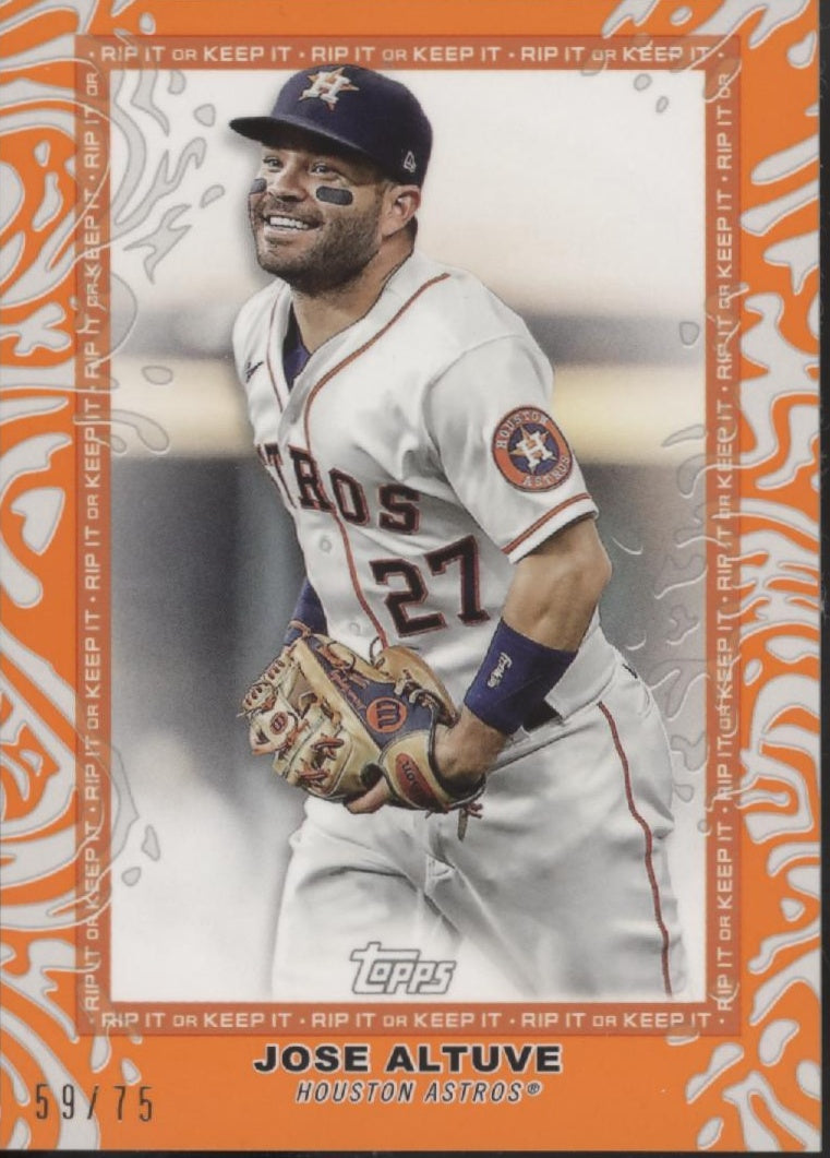 Jose Altuve 2022 Topps Rip Card Orange 59/75 #28