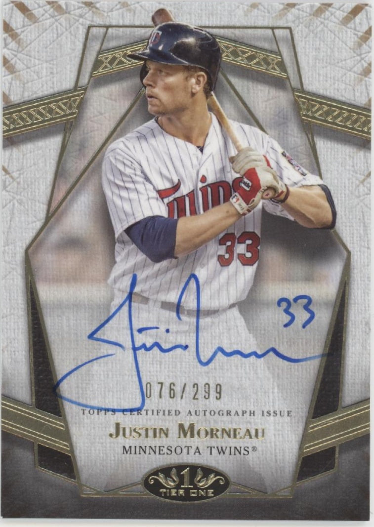 Justin Morneau 2022 Topps Tier One Prime Performers Auto 076/299 #PPA-JM
