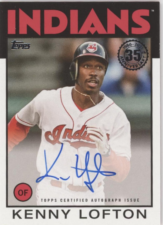 Kenny Lofton 2021 Topps 35th Anniversary '86 Auto #86A-KL
