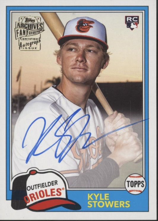 Kyle Stowers 2023 Topps Archives Fan Favorites Certified RC Auto #81FF-KS