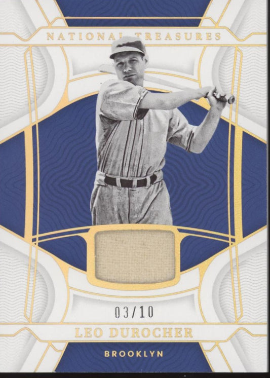 Leo Durocher 2022 Panini National Treasures Gold Bat Relic 03/10 #38