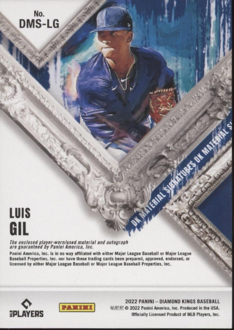 Luis Gil 2022 Panini Diamond Kings Swatch Auto #DMS-LG