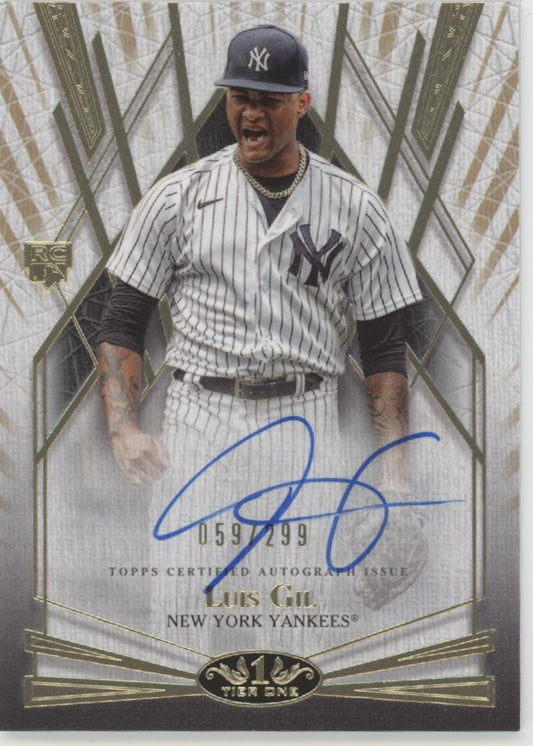 Luis Gil 2022 Topps Tier One RC Auto 059/299 #BOA-LGL