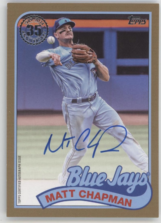 Matt Chapman 2024 Topps 35th '89 Gold Auto 12/50 #89BA-MC