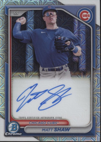 Matt Shaw 2024 Bowman Chrome Mojo Refractor Auto #BMA-MS