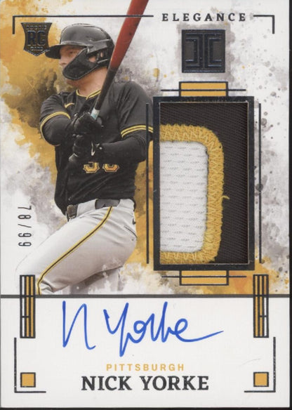 Nick Yorke 2025 Panini Impeccable Elegance Swatch Auto 78/99 #EJA-NY