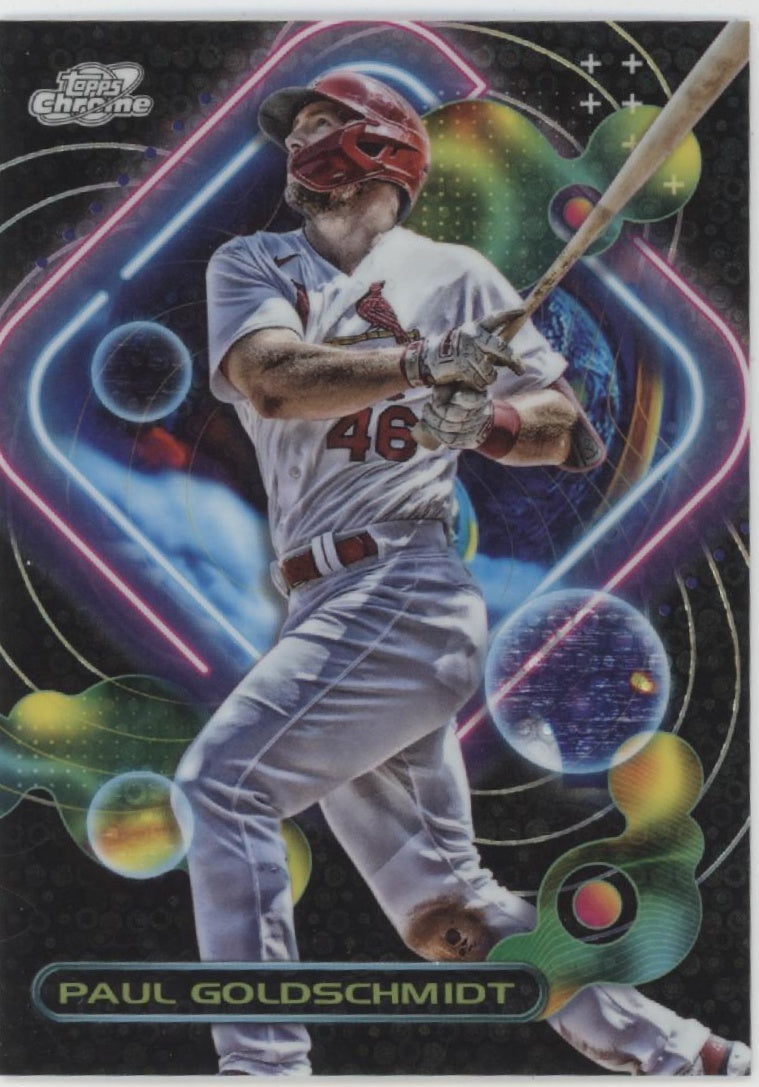 Paul Goldschmidt 2023 Topps Chrome Cosmic Black Eclipse Refractor 03/10 #164