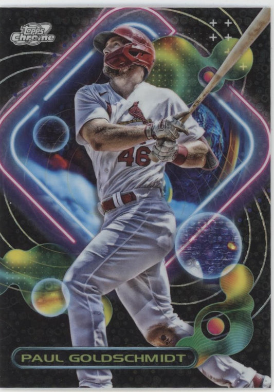 Paul Goldschmidt 2023 Topps Chrome Cosmic Black Eclipse Refractor 03/10 #164