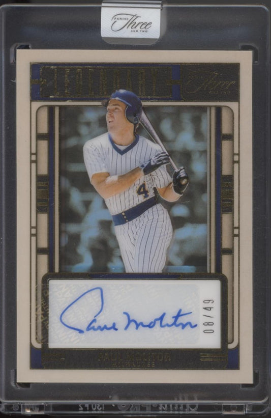 Paul Molitor 2025 Panini Three & Two Legendary Auto 08/49 #LS-PM