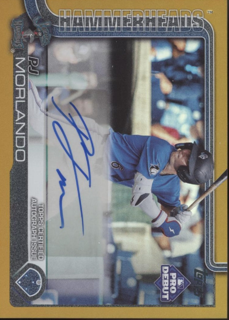 PJ Morlando 2025 Topps Pro Debut Gold Foil Auto 14/50 #PD-163