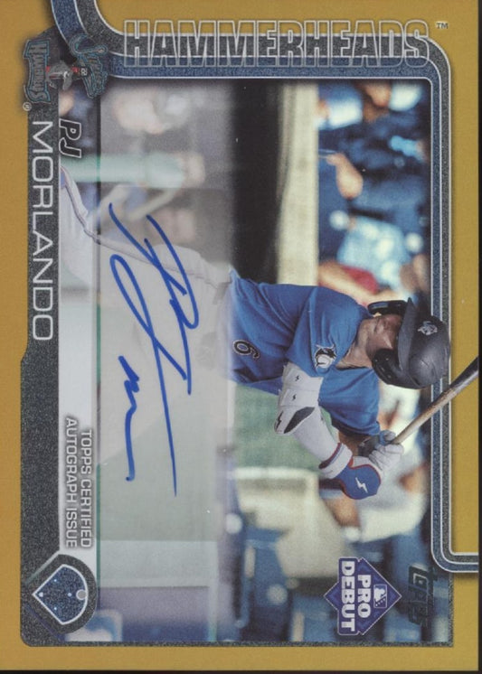 PJ Morlando 2025 Topps Pro Debut Gold Foil Auto 14/50 #PD-163